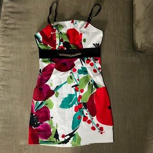Guess Floral Chain Mini Dress